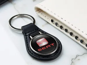Seat Leder Schlüssel Stabiles Anpassbar Glänzender Stil